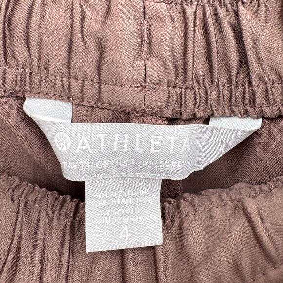 Athleta Metropolis Jogger Pants Women’s Size 4 Mineral Brown PrimaTwill 530639 - Picture 9 of 11